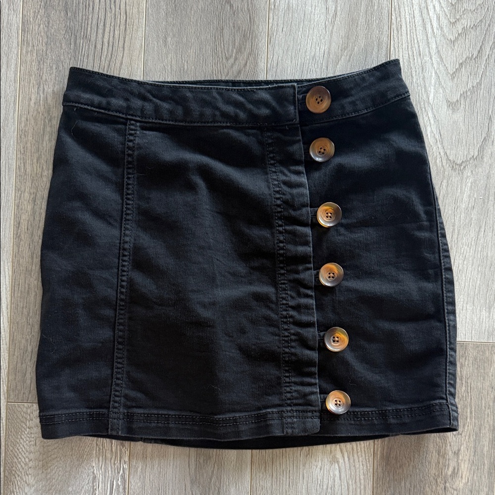 Free People Little Daisies Button Front Mini Skirt, Size 0